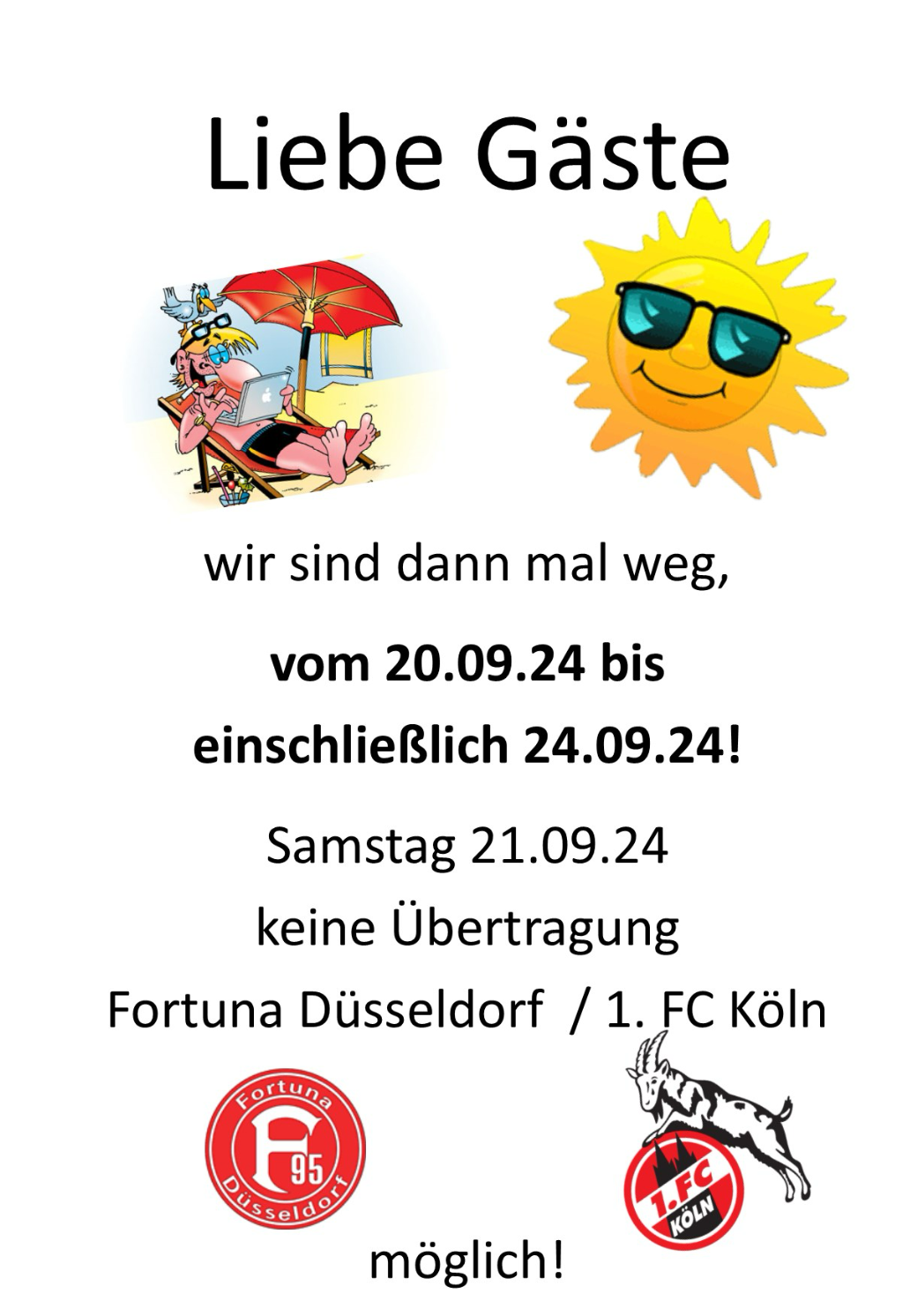 Wir sind dann mal weg